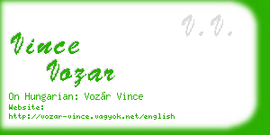 vince vozar business card