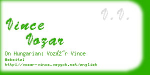 vince vozar business card